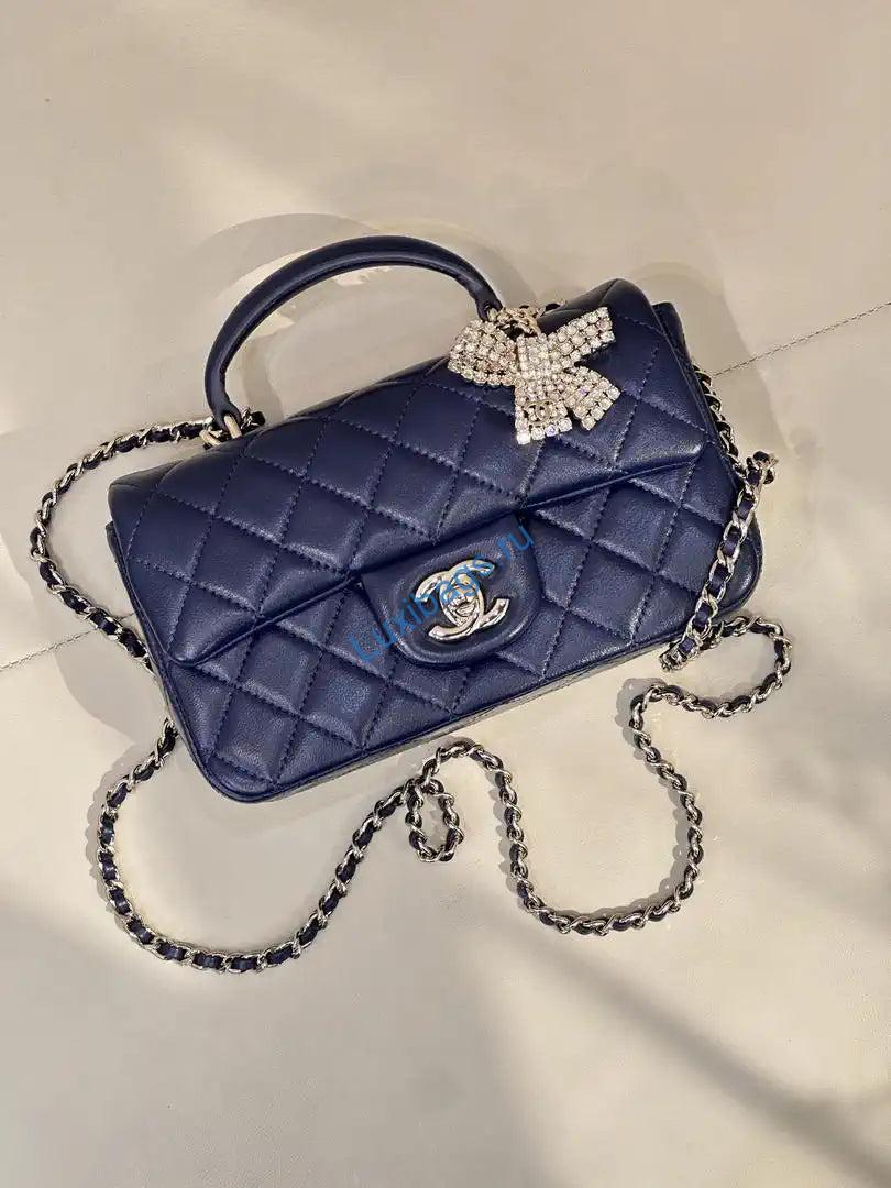 chanel as2431 mini classic handbag with top handle cc19047 strass & gold-tone metal 3 Chanel AS2431 Mini Classic Handbag With Top Handle CC19047 Strass & Gold-Tone Metal | chanel as2431 mini classic handbag with top handle cc19040 71