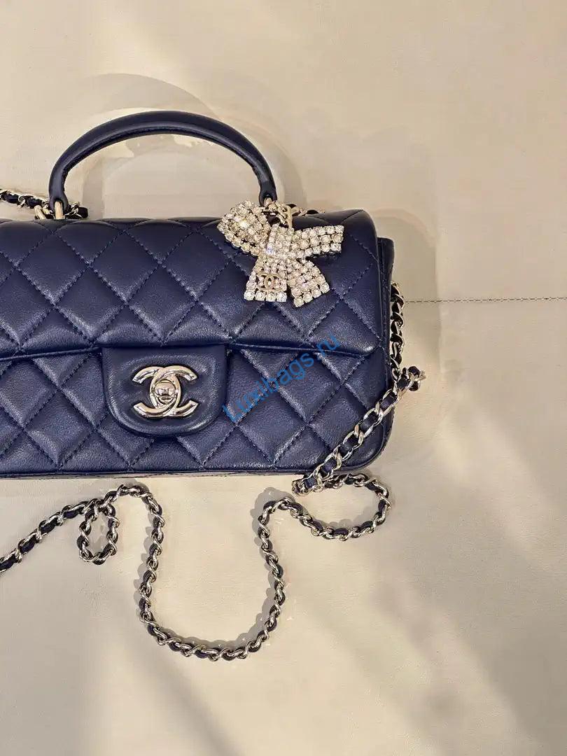 chanel as2431 mini classic handbag with top handle cc19047 strass & gold-tone metal 4 Chanel AS2431 Mini Classic Handbag With Top Handle CC19047 Strass & Gold-Tone Metal | chanel as2431 mini classic handbag with top handle cc19040 72