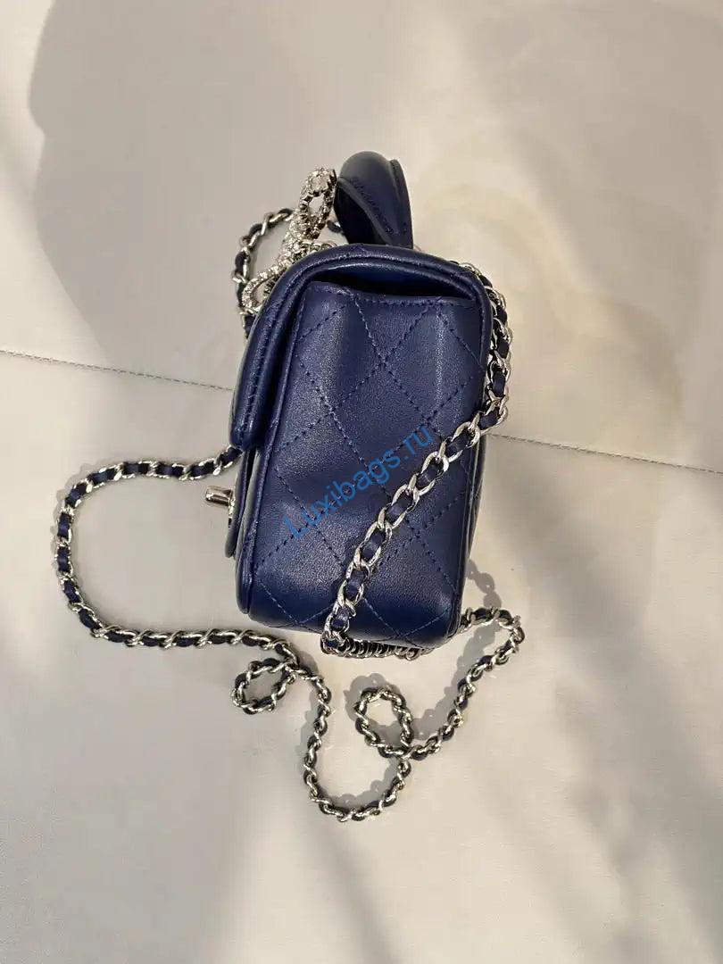 chanel as2431 mini classic handbag with top handle cc19047 strass & gold-tone metal 6 Chanel AS2431 Mini Classic Handbag With Top Handle CC19047 Strass & Gold-Tone Metal | chanel as2431 mini classic handbag with top handle cc19040 74
