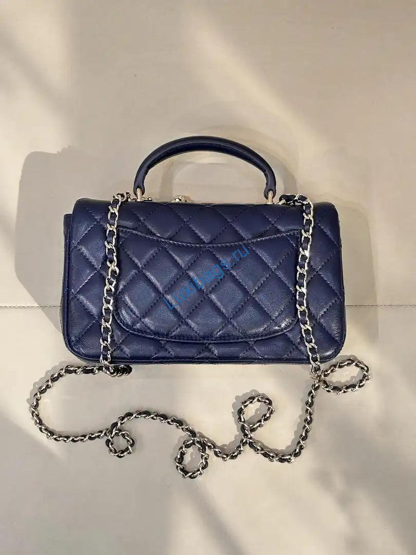 chanel as2431 mini classic handbag with top handle cc19047 strass & gold-tone metal 7 Chanel AS2431 Mini Classic Handbag With Top Handle CC19047 Strass & Gold-Tone Metal | chanel as2431 mini classic handbag with top handle cc19040 75