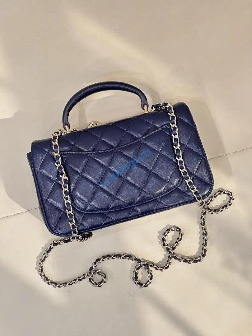 chanel as2431 mini classic handbag with top handle cc19047 strass & gold-tone metal 8 Chanel AS2431 Mini Classic Handbag With Top Handle CC19047 Strass & Gold-Tone Metal | chanel as2431 mini classic handbag with top handle cc19040 76