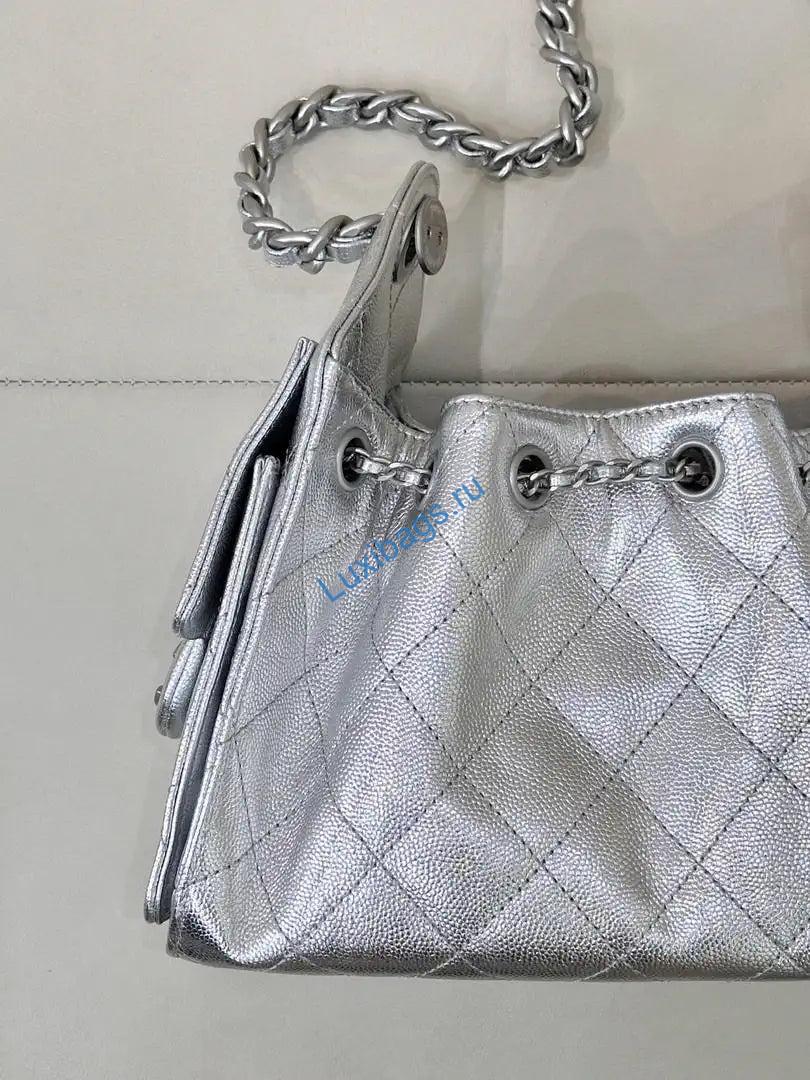 chanel as5631 mini hobo calfskin & silver-tone metal silver 7 Chanel AS5631 Mini Hobo Calfskin & Silver-Tone Metal Silver | chanel as5631 mini hobo calfskin gold tone metal 27