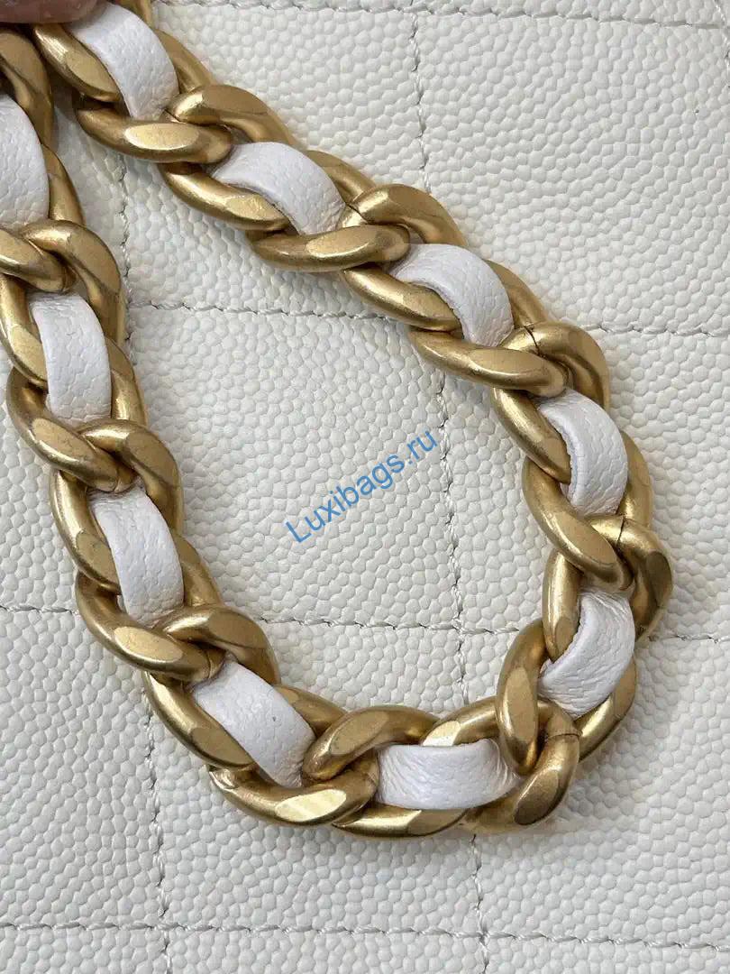 Chanel AS5631 Mini Hobo Calfskin & Gold-Tone Metal White | chanel as5631 mini hobo calfskin gold tone metal 64