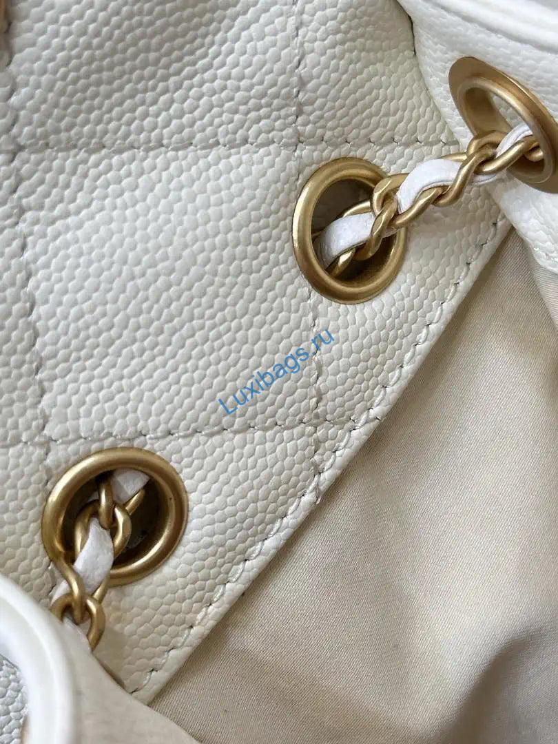 Chanel AS5631 Mini Hobo Calfskin & Gold-Tone Metal White | chanel as5631 mini hobo calfskin gold tone metal 65