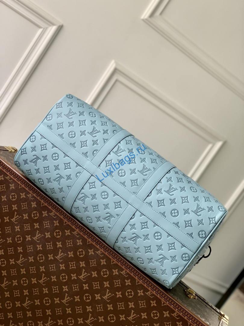 louis vuitton keepall bandoulière 50 bag lv m14842 ligth blue 3 Louis Vuitton Keepall Bandoulière 50 Bag LV M14842 Ligth Blue | louis vuitton keepall bandouliere 50 bag lv m14842 blue 04