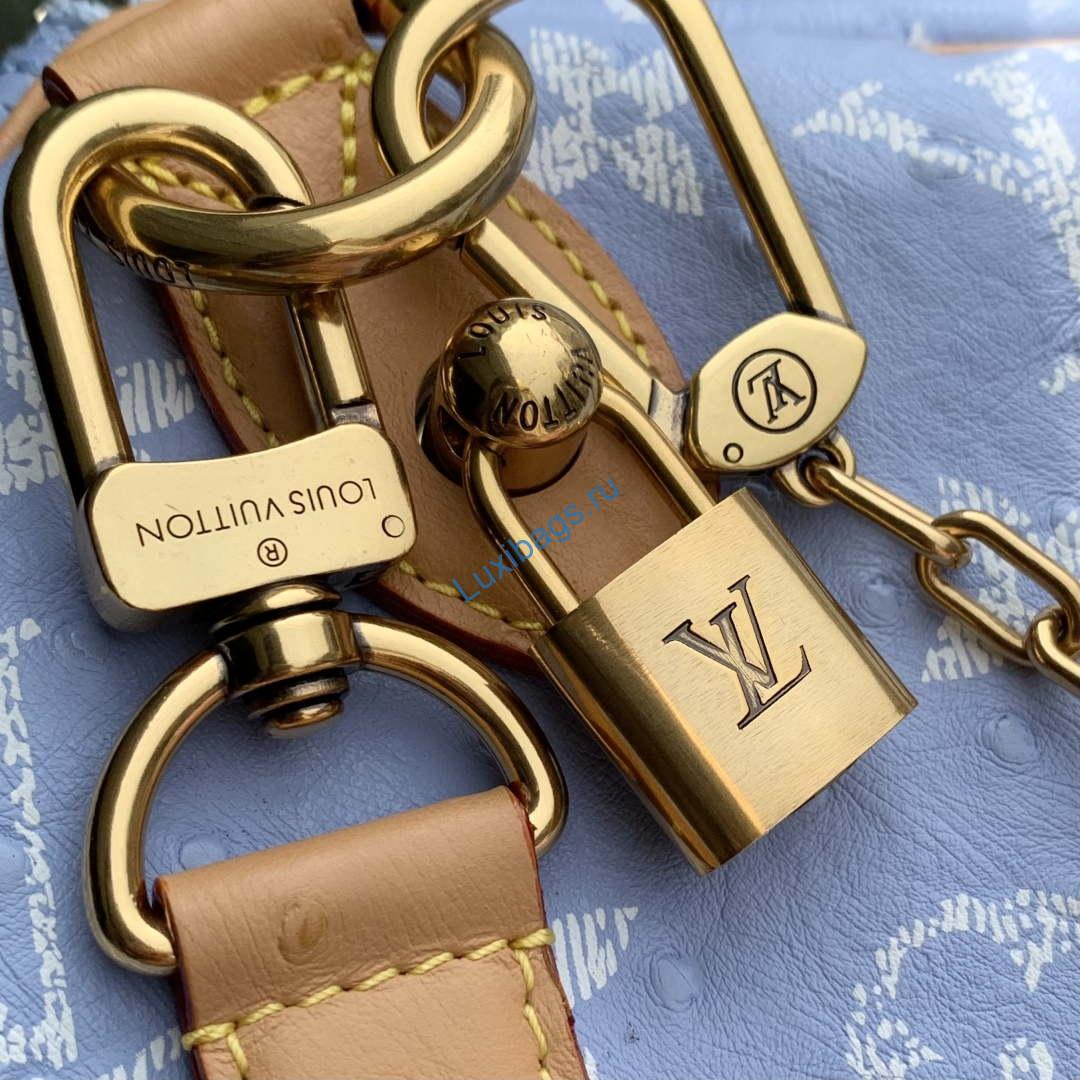 lv m24417 louis vuitton speedy p9 bandoulière 40 bag light blue ostrich pattern 5 LV M24417 Louis Vuitton Speedy P9 Bandoulière 40 Bag Light blue Ostrich Pattern | lv m24417 louis vuitton speedy p9 bandouliere 40 bag light blue ostrich pattern 6