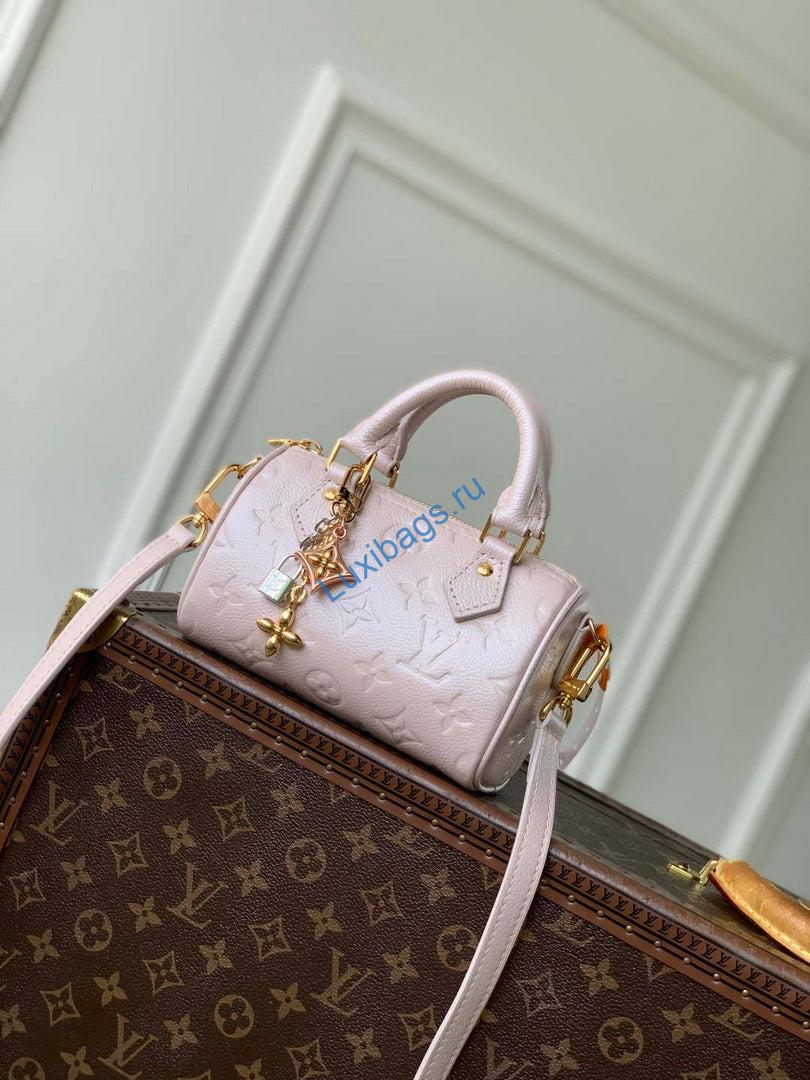 LV M27107 Louis Vuitton Nano Speedy Bag Snowy Pearl