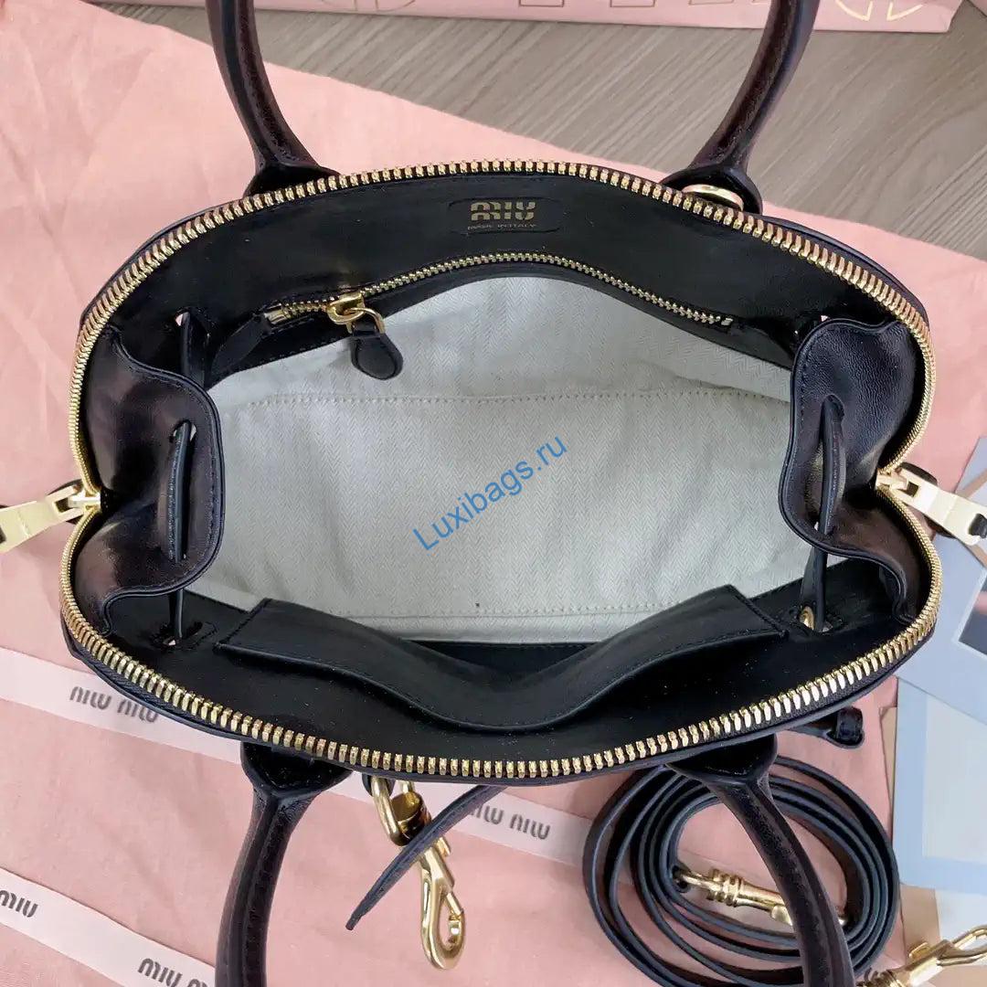 miumiu 5bb169 aventure nappa leather top-handle bag black 7 MiuMiu 5BB169 Aventure nappa leather top-handle bag Black | miumiu 5bb168 aventure nappa leather top handle bag black 08 eab8f210 06b2 4fe5 863d 17e203207fa9