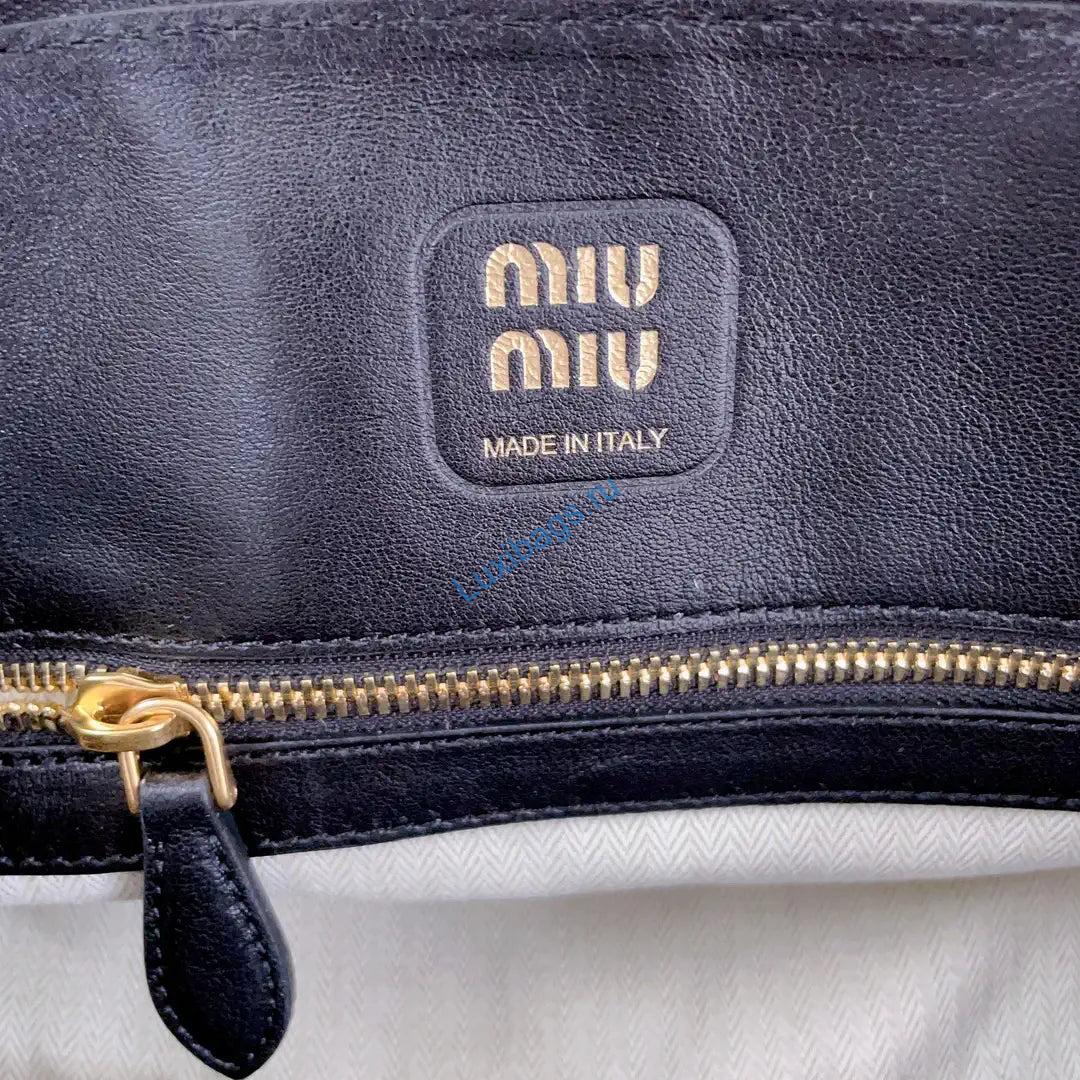 MiuMiu 5BB169 Aventure nappa leather top-handle bag Black | miumiu 5bb168 aventure nappa leather top handle bag black 09 bbabfc8c c7b6 4ffa 9ae3 20bbe017c6ba