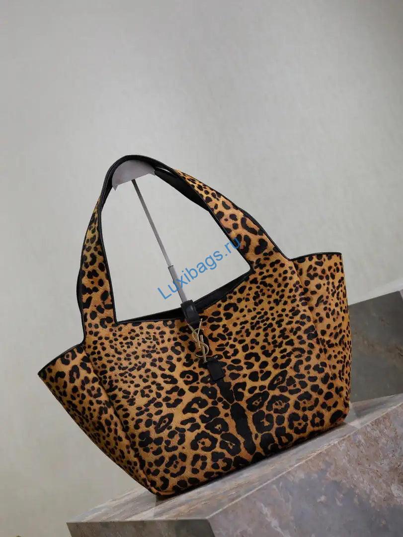 YSL 763435 LE 5 À 7 BEA in leopard-print pony hair and nappa leather | ysl 763435 le 5 a 7 bea in leopard print pony hair and nappa leather 2