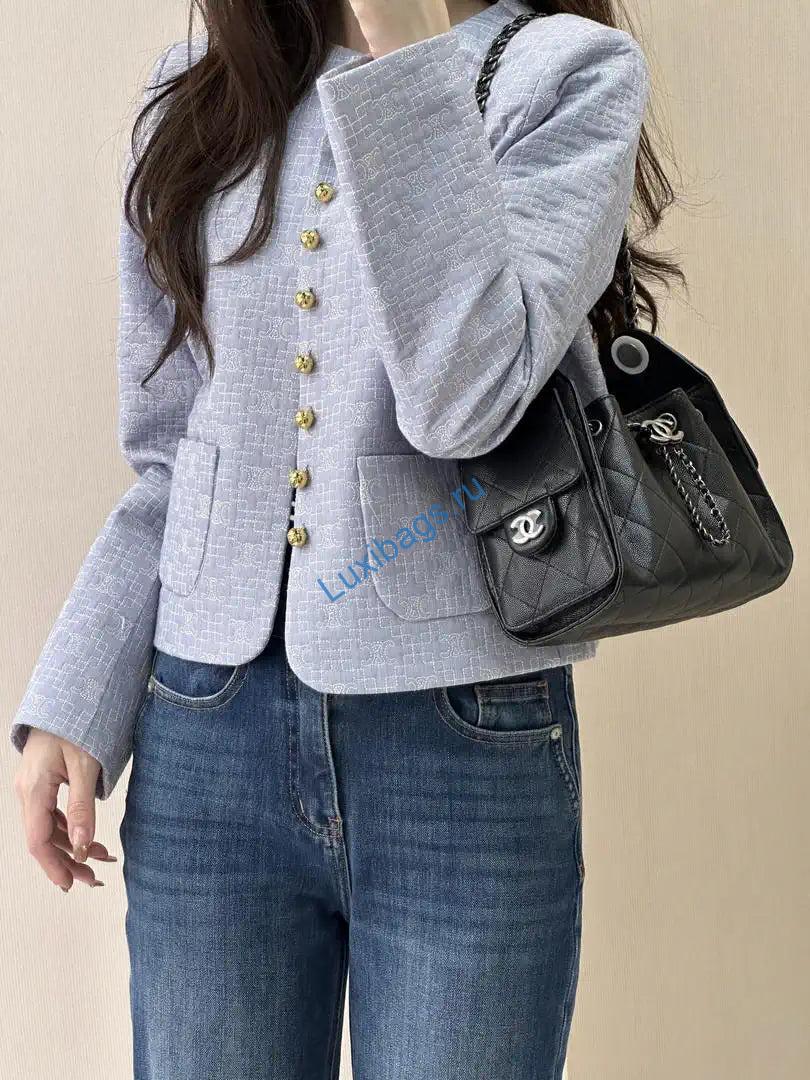 chanel mini hobo calfskin & silver-tone metal as5631 black 1 Chanel Mini Hobo Calfskin & Silver-Tone Metal AS5631 Black | chanel mini hobo lambskin silver tone metal as5631 black 02