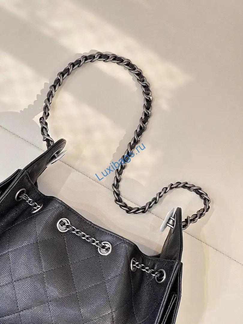 chanel mini hobo calfskin & silver-tone metal as5631 black 13 Chanel Mini Hobo Calfskin & Silver-Tone Metal AS5631 Black | chanel mini hobo lambskin silver tone metal as5631 black 14