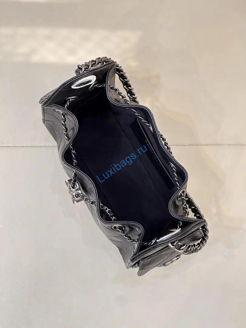 chanel mini hobo calfskin & silver-tone metal as5631 black 14 Chanel Mini Hobo Calfskin & Silver-Tone Metal AS5631 Black | chanel mini hobo lambskin silver tone metal as5631 black 15