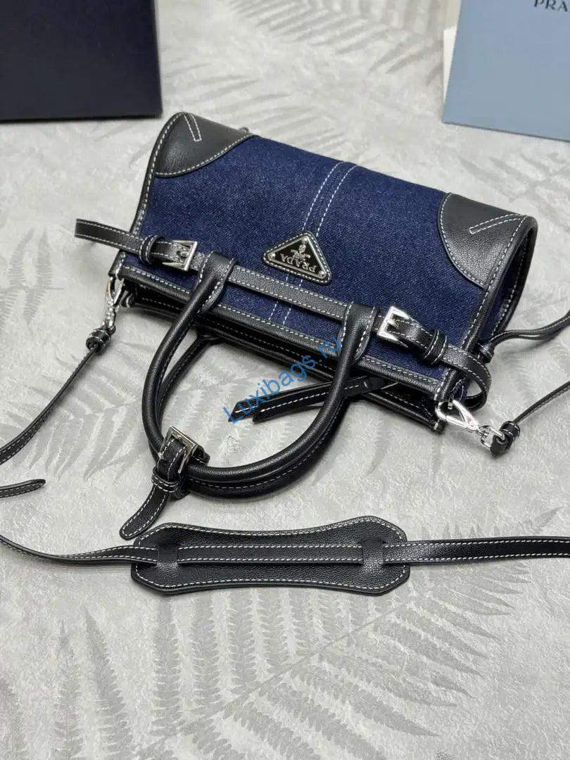 prada 1ba486 bonnie denim blue mini handbag canvas black 4 Prada 1BA486 Bonnie Denim Blue mini handbag Canvas Black | prada 1ba486 bonnie leather mini handbag 68