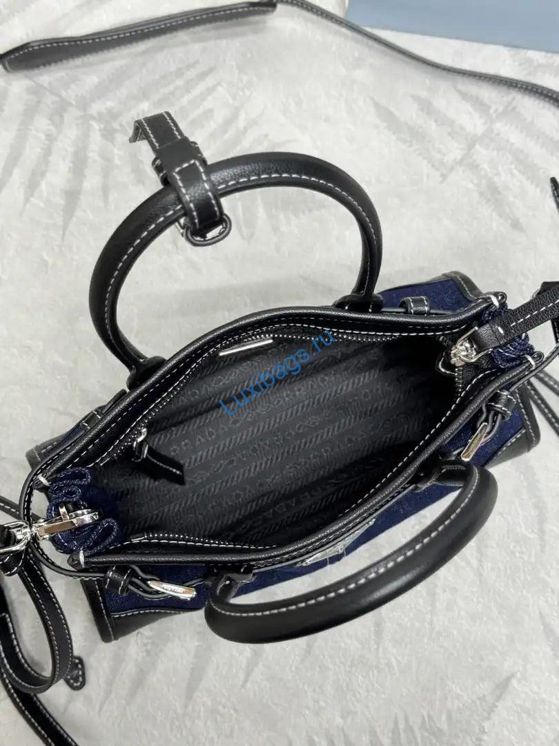 prada 1ba486 bonnie denim blue mini handbag canvas black 7 Prada 1BA486 Bonnie Denim Blue mini handbag Canvas Black | prada 1ba486 bonnie leather mini handbag 71