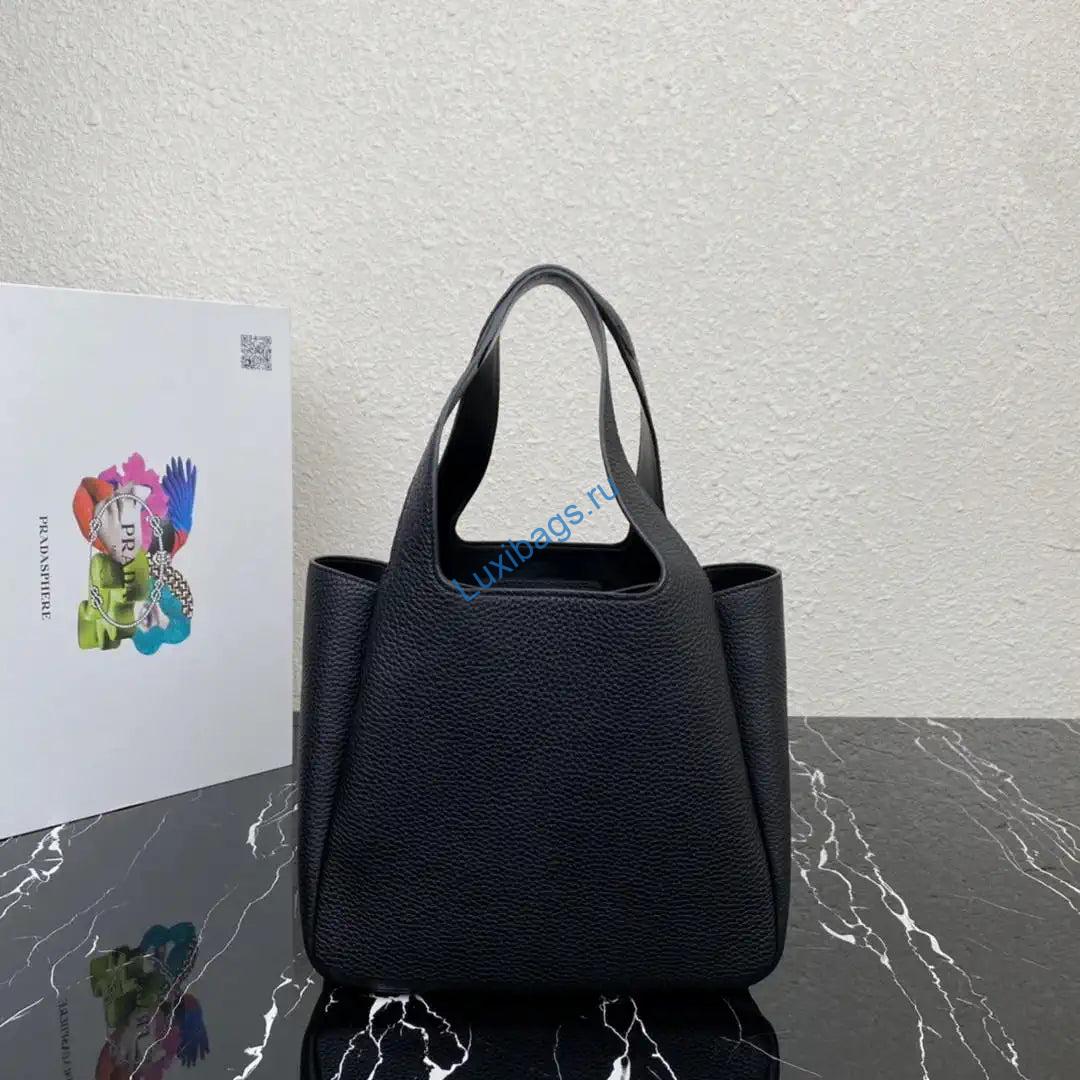 prada 1bg335 small leather tote bag black silver 1 Prada 1BG335 Small leather tote bag Black Silver | prada 1bg335 small leather tote bag 69