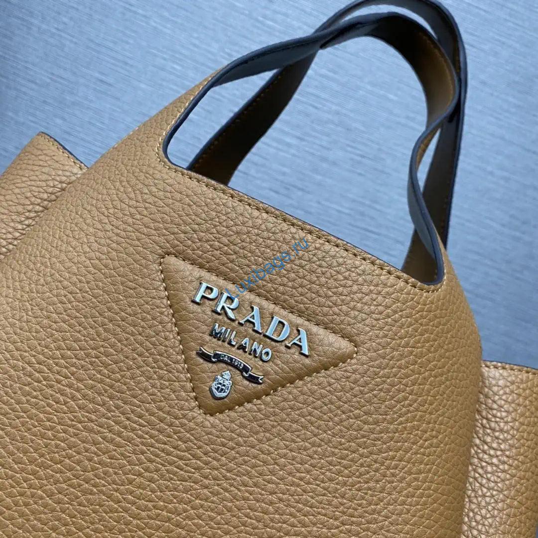 prada 1bg335 small leather tote bag brown silver 4 Prada 1BG335 Small leather tote bag Brown Silver | prada 1bg335 small leather tote bag 90
