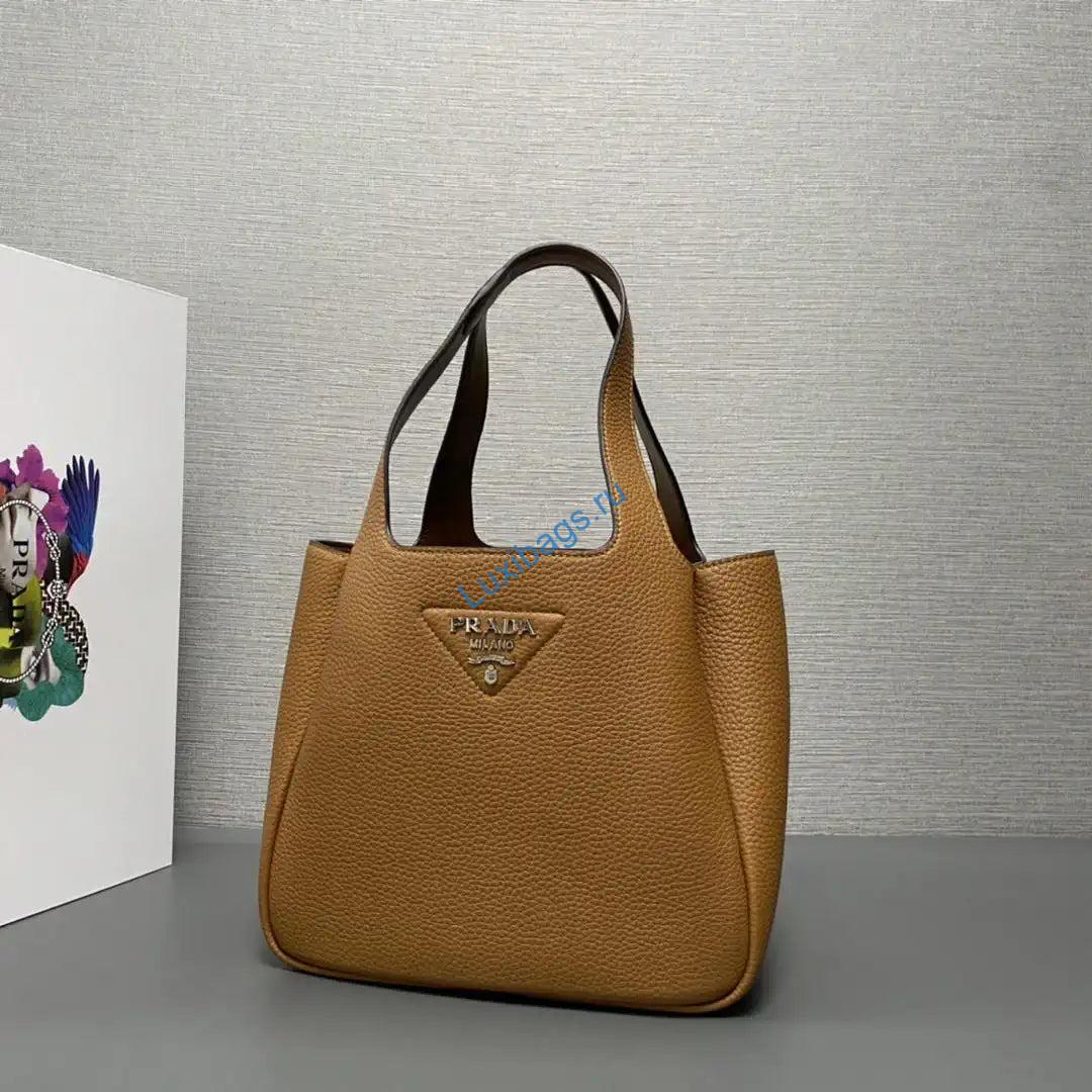 prada 1bg335 small leather tote bag brown silver 5 Prada 1BG335 Small leather tote bag Brown Silver | prada 1bg335 small leather tote bag 91