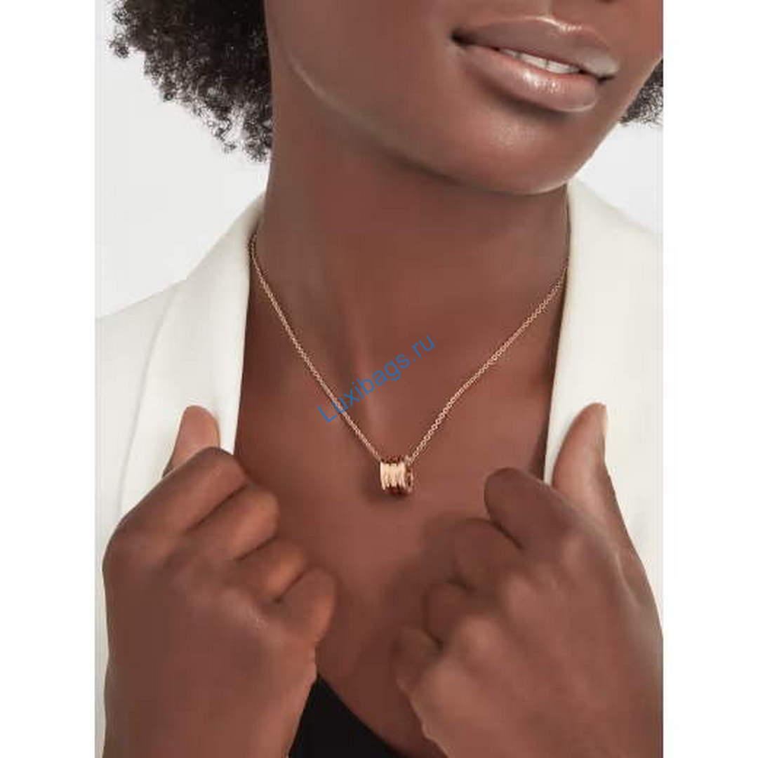Bulgari B.zero1 series necklace Rose gold 335924 | bulgari b zero1 series necklace rose gold 335924 4