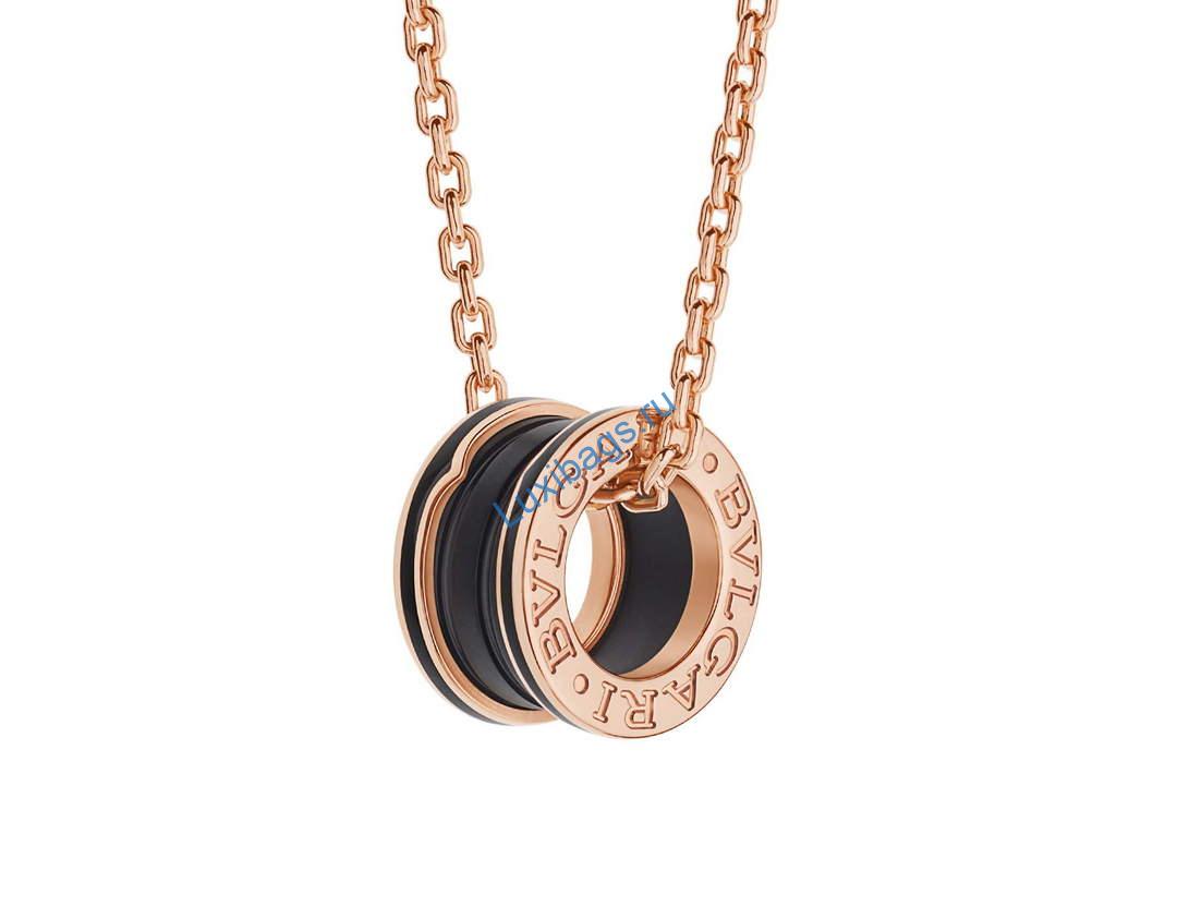 Bulgari B.zero1 series necklace Rose gold 358050 | bulgari b zero1 series necklace rose gold 358050 5