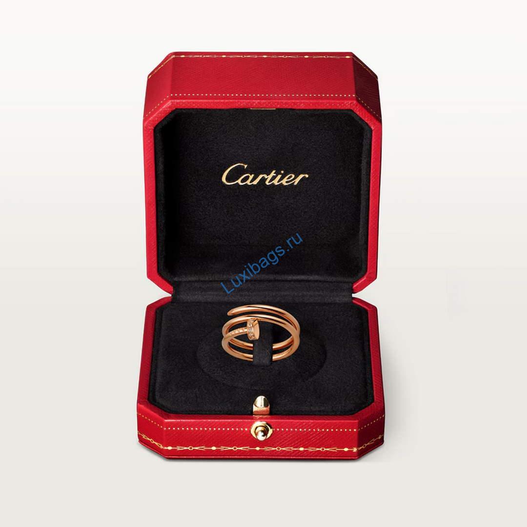 Cartier juste un clou ring double diamonds B4210800 Rose gold | cartier juste un clou ring double diamonds b4210800 rose gold