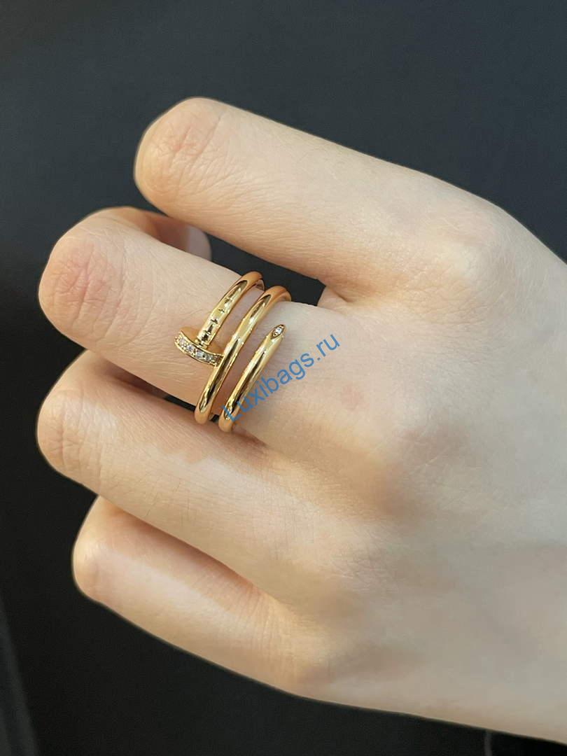 Cartier juste un clou ring double diamonds B4210800 Rose gold | cartier juste un clou ring double diamonds b4210800 rose gold 2