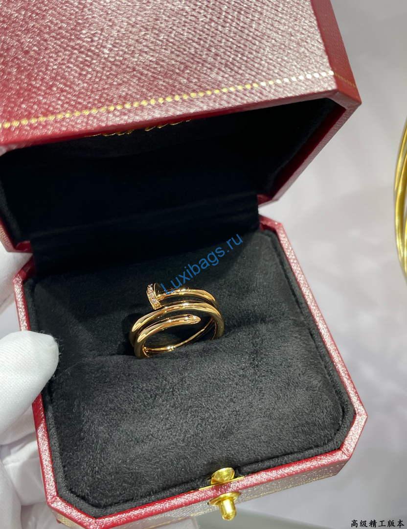 Cartier juste un clou ring double diamonds B4210800 Rose gold | cartier juste un clou ring double diamonds b4210800 rose gold 3
