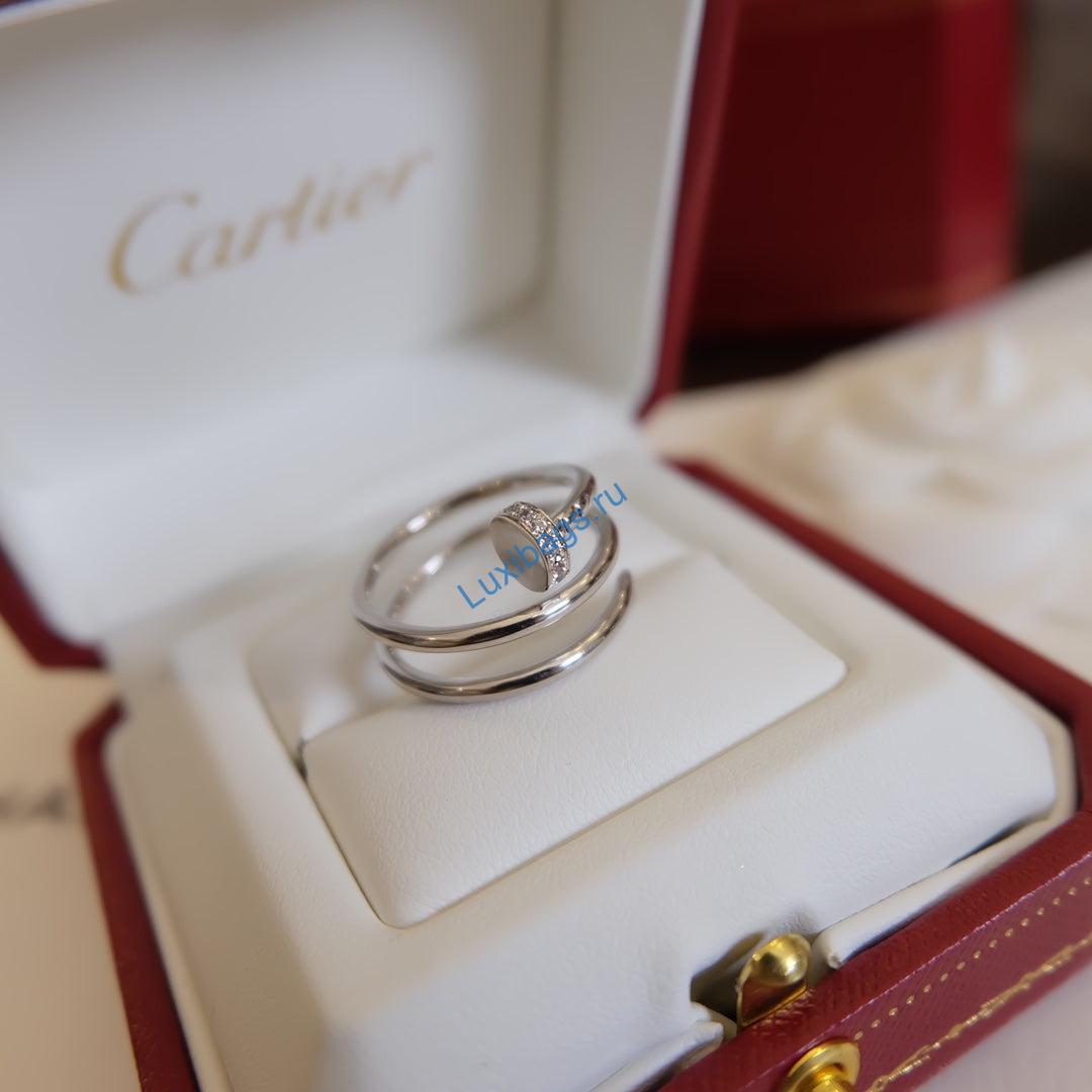 Cartier juste un clou ring double diamonds B4211000 White gold | cartier juste un clou ring double diamonds b4211000 white gold 2