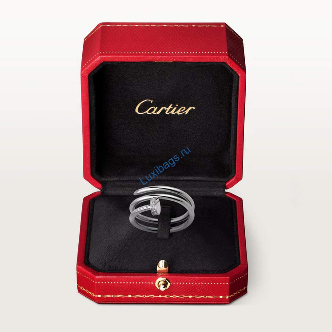 Cartier juste un clou ring double diamonds B4211000 White gold | cartier juste un clou ring double diamonds b4211000 white gold 5