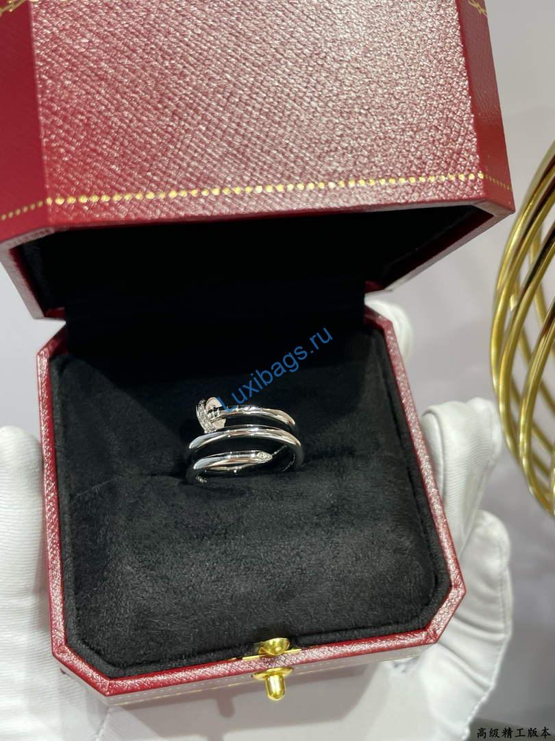 Cartier juste un clou ring double diamonds B4211000 White gold | cartier juste un clou ring double diamonds b4211000 white gold 7