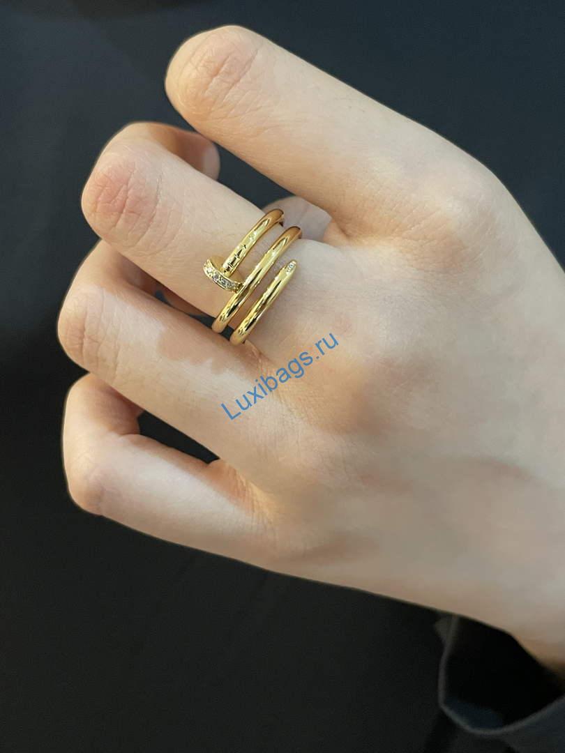 Cartier juste un clou ring double diamonds B4211800 Yellow gold | cartier juste un clou ring double diamonds b4211800 yellow gold 5