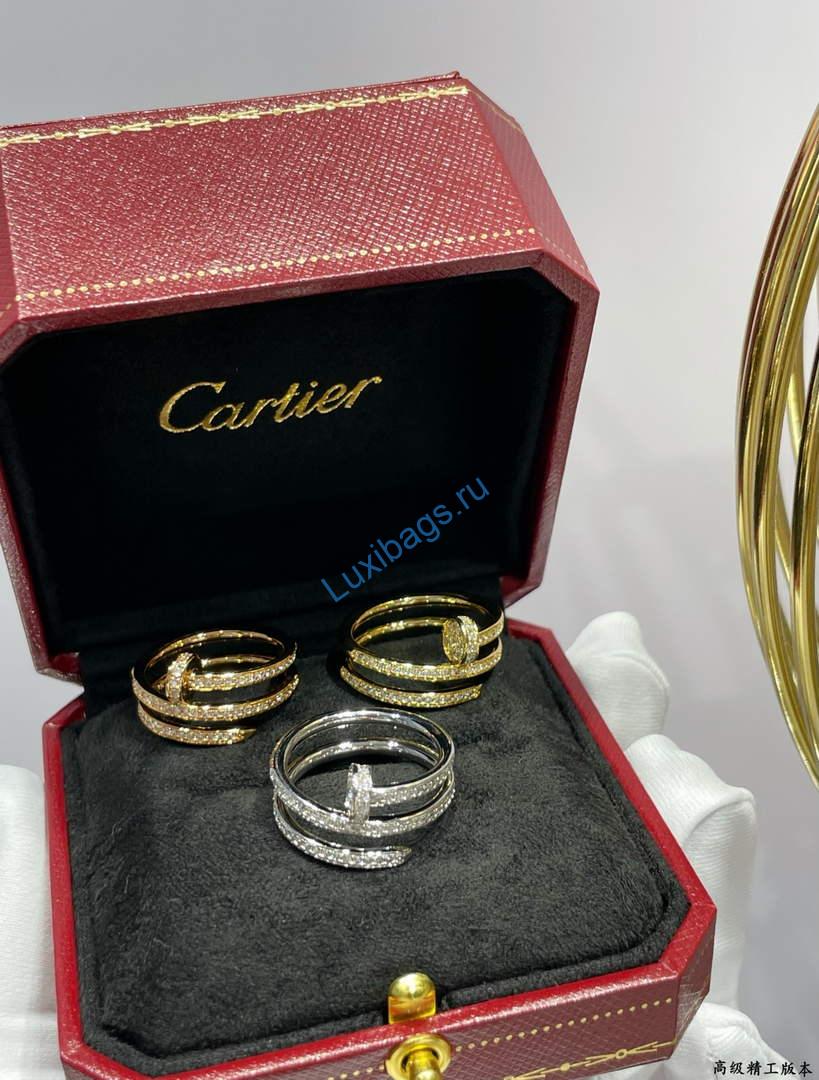 Cartier juste un clou ring double half paved B4211900 Yellow gold | cartier juste un clou ring double half paved b4211900 yellow gold 3