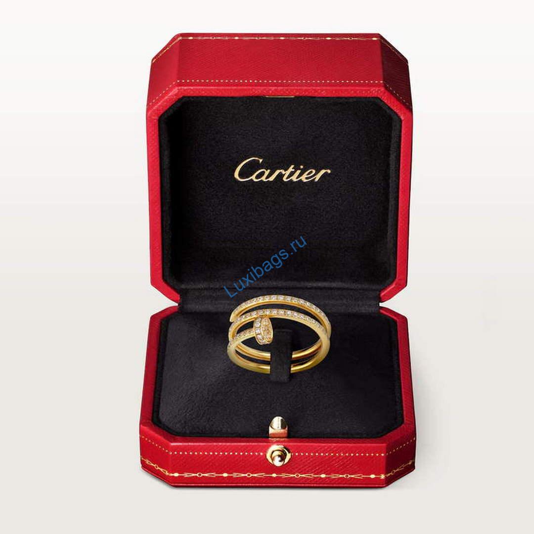 Cartier juste un clou ring double half paved B4211900 Yellow gold | cartier juste un clou ring double half paved b4211900 yellow gold 7