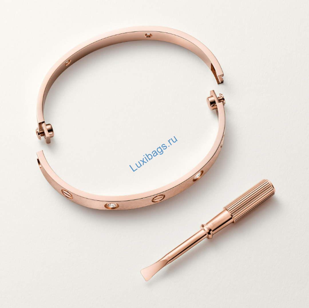 Cartier Love Bracelet classic model brushed 4 diamonds B6080017 rose Gold | cartier love bracelet classic model brushed 4 diamonds b6080017 rose gold 6