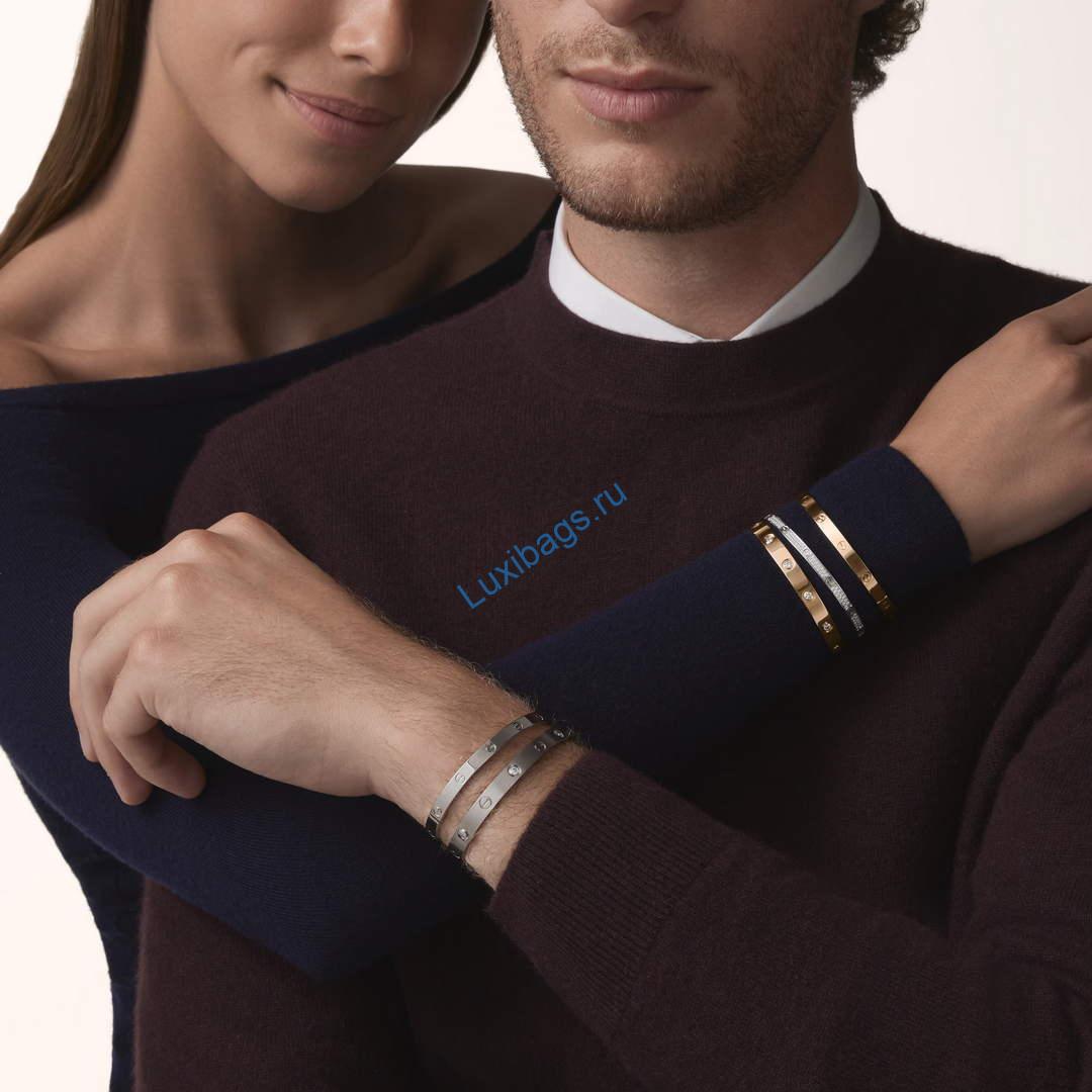 Cartier Love Bracelet classic model brushed 4 diamonds B6080217 white Gold | cartier love bracelet classic model brushed 4 diamonds b6080217 white gold 3