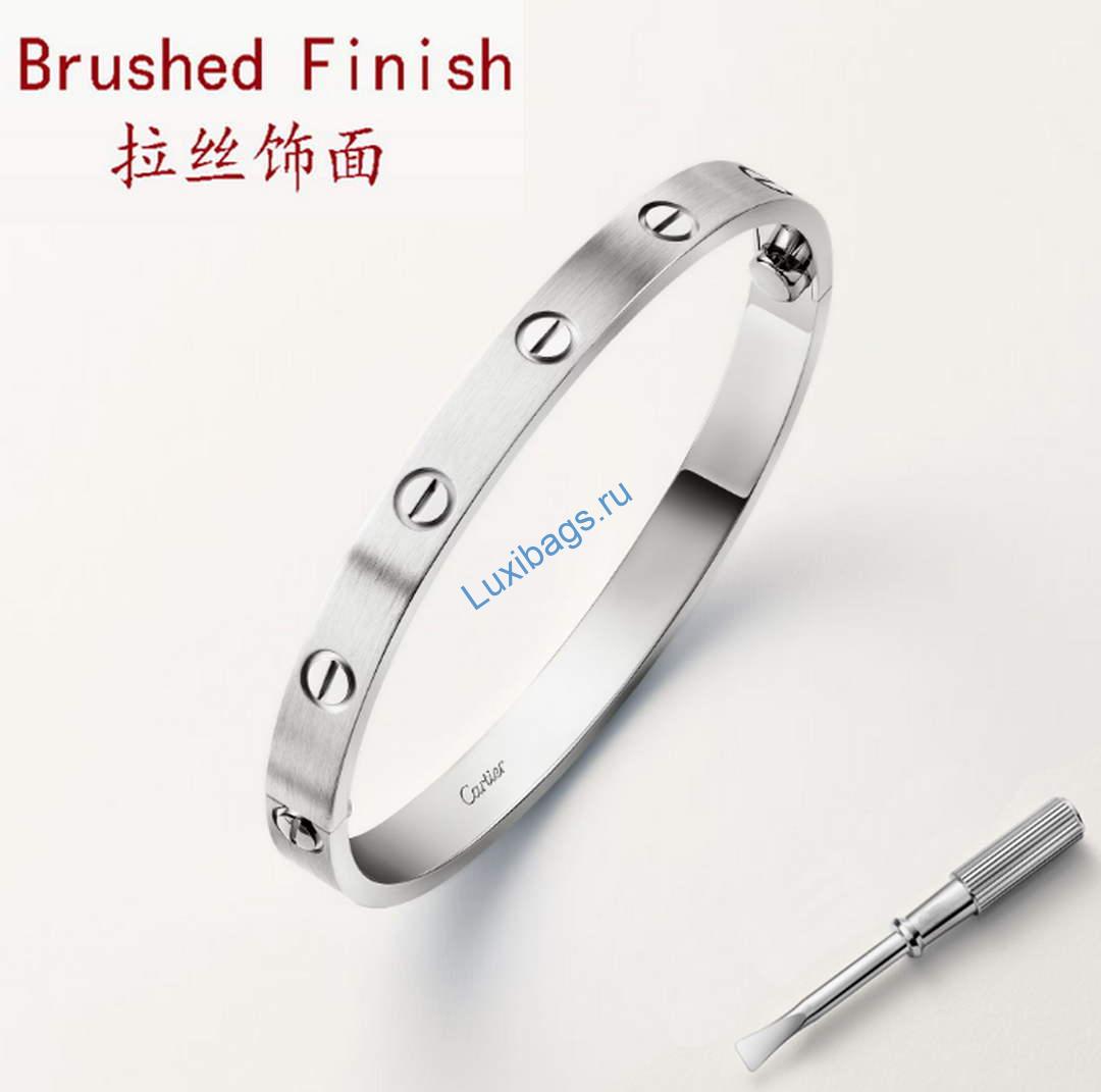 Cartier Love Bracelet classic model brushed B6077117 White Gold | cartier love bracelet classic model brushed b6077117 white gold 2
