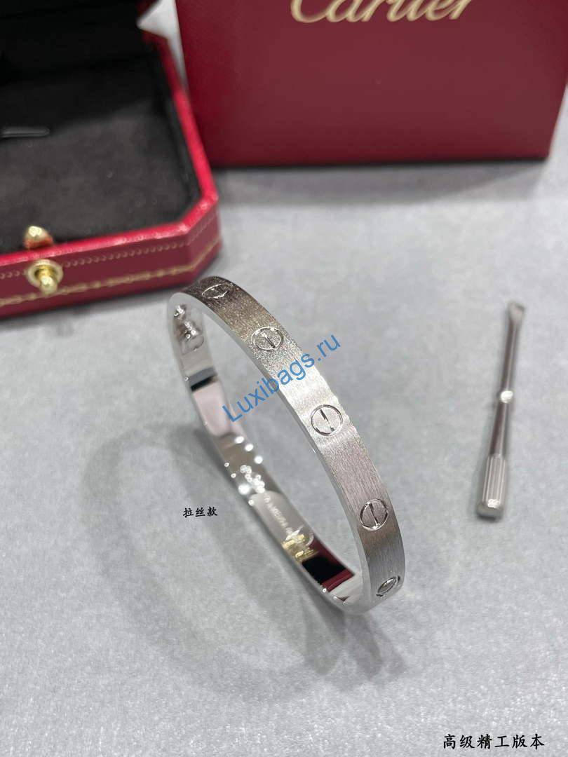Cartier Love Bracelet classic model brushed B6077117 White Gold | cartier love bracelet classic model brushed b6077117 white gold 8