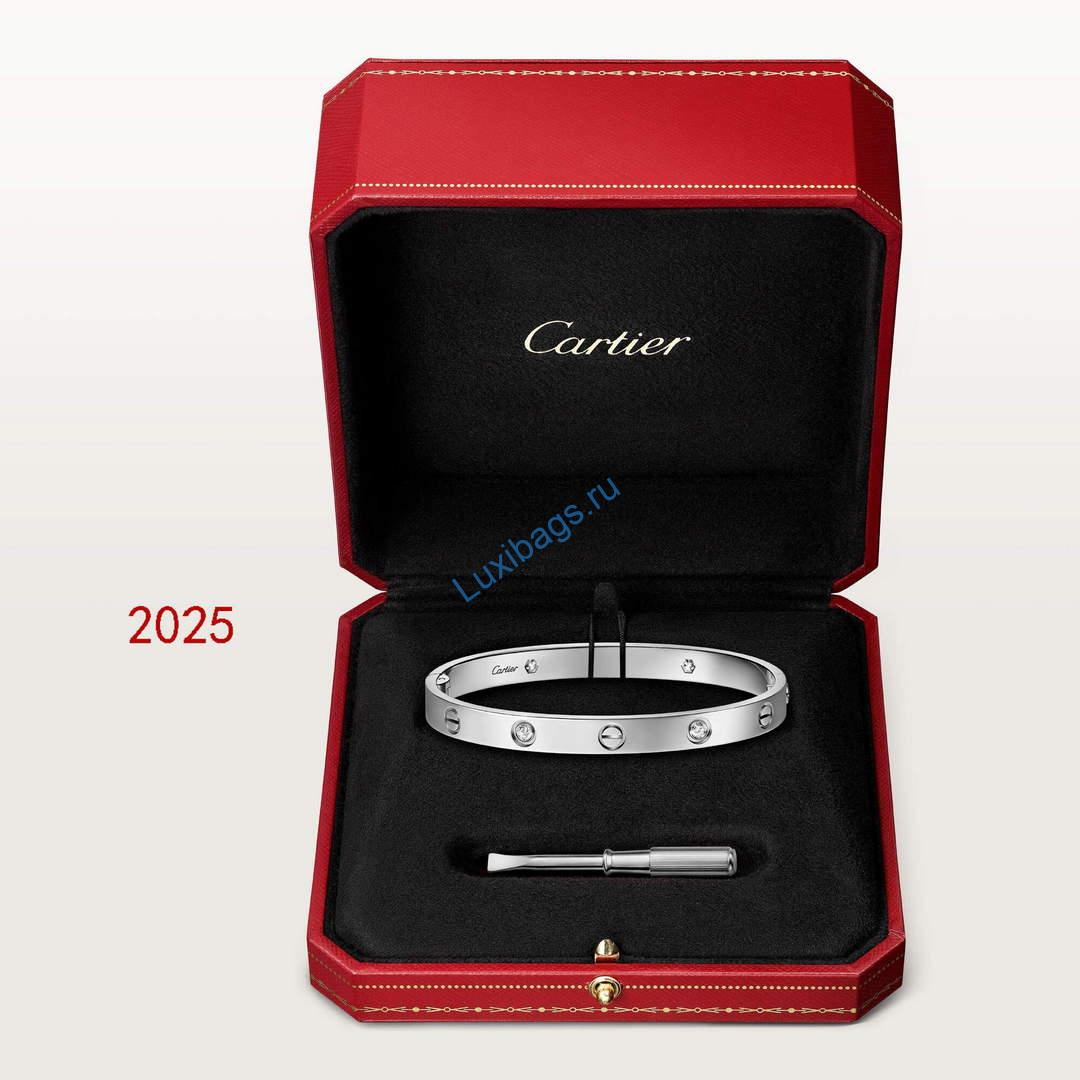 Cartier love bracelet single screw closure classic model 4 diamonds B6082217 wihte Gold（2） | cartier love bracelet single screw closure classic model 4 diamonds b6082217 wihte gold 5