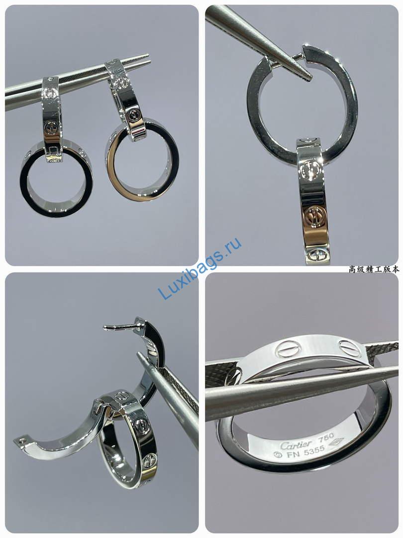 Cartier love earrings multiwear B8301500 white gold | cartier love earrings multiwear b8301500 white gold 8