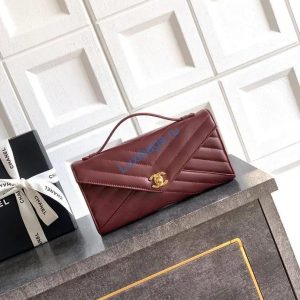 Chanel AS9100 26X Series Clutch Bag AS6646 Wine Red
