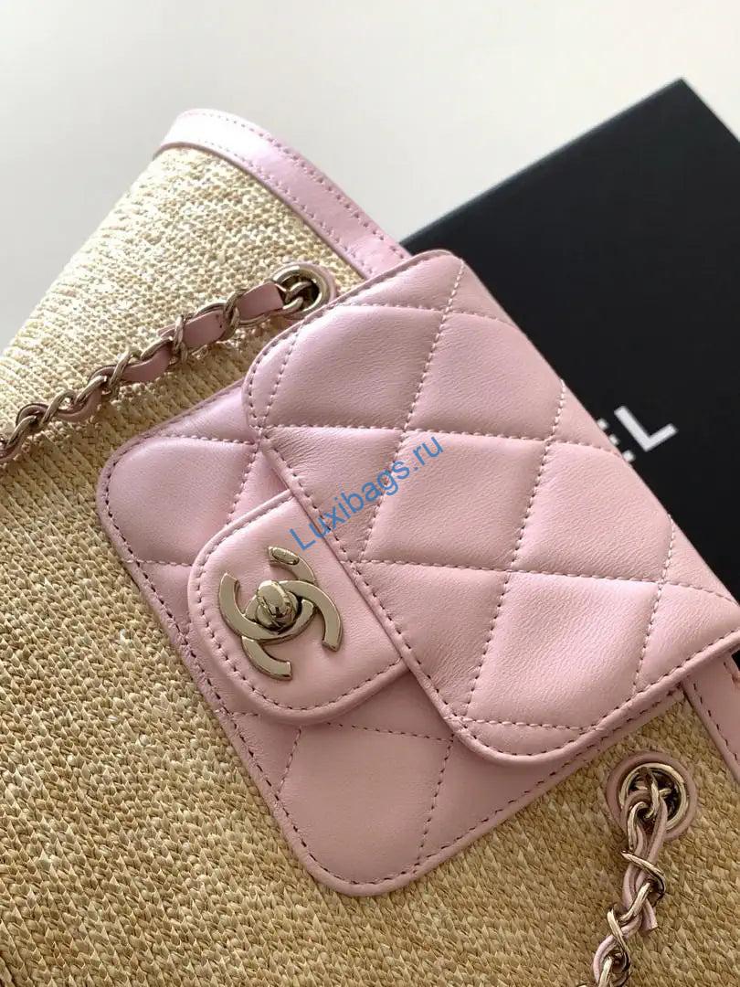 Chanel AS9906 Vegetable basket Shopping Bag Calfskin Pink As5951 | chanel as9906 vegetable basket shopping bag calfskin pink as5951 05