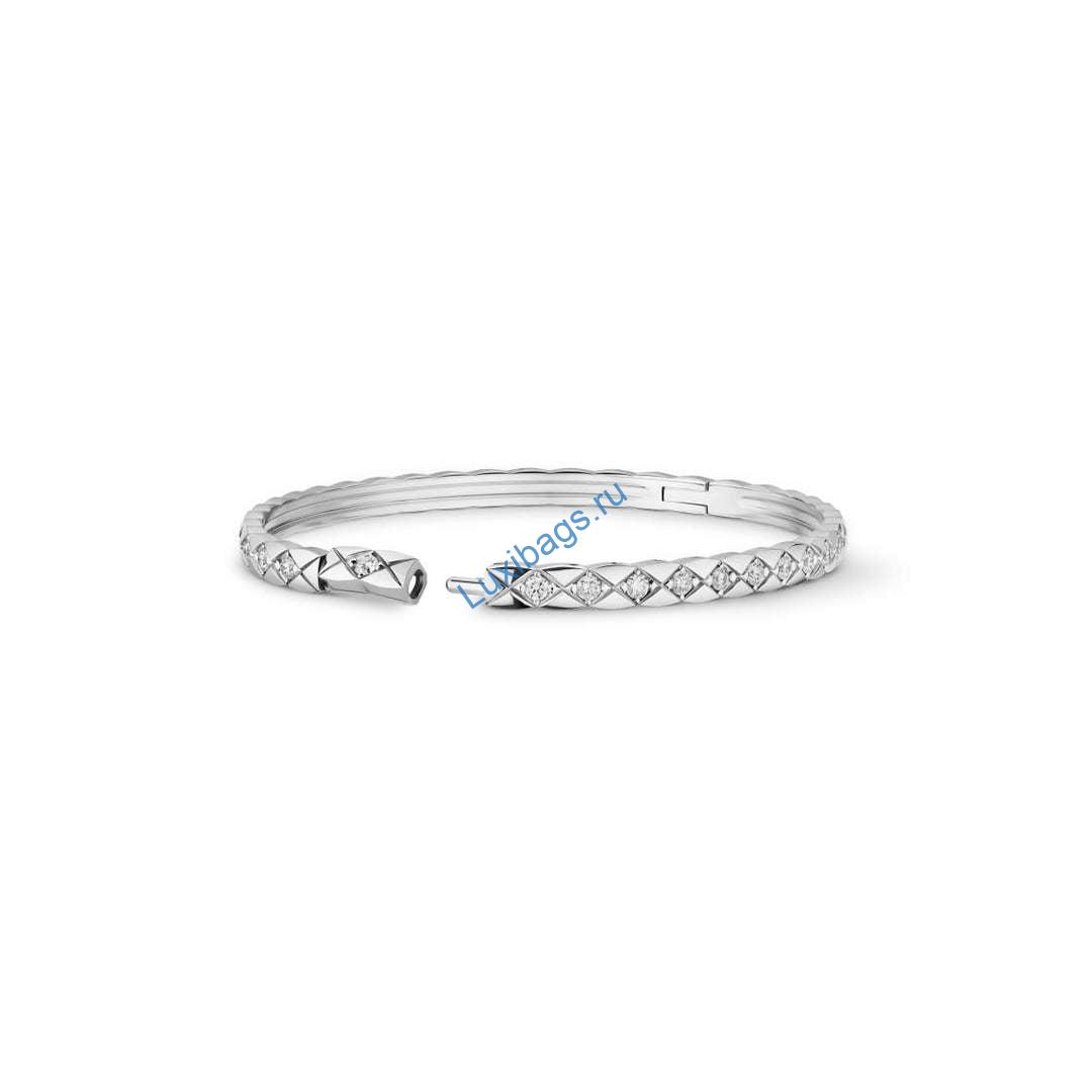 Chanel Fine Jewellery Coco Crush Bracelet J12809 White Gold diamonds | chanel fine jewellery coco crush bracelet j12809 white gold diamonds 5