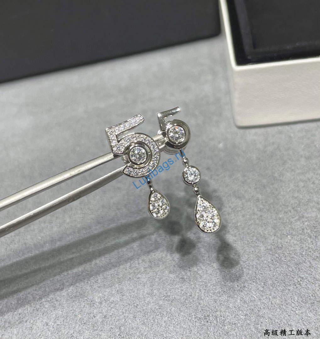 Chanel Fine Jewellery Eternal N5 Transformable Earrings J11992 White Gold | chanel fine jewellery eternal n5 transformable earrings j11992 white gold 6