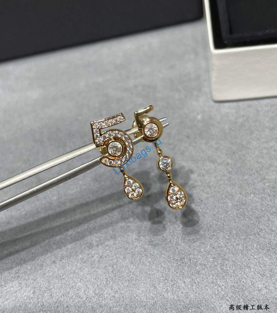 Chanel Fine Jewellery Eternal N5 Transformable Earrings J12194 Rose Gold | chanel fine jewellery eternal n5 transformable earrings j12194 rose gold 2