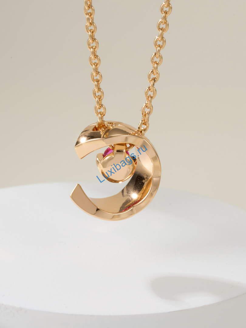 Chanel Fine Jewellery J13043 Coco Necklace Rose Gold ruby | chanel fine jewellery j13043 coco necklace rose gold ruby 7