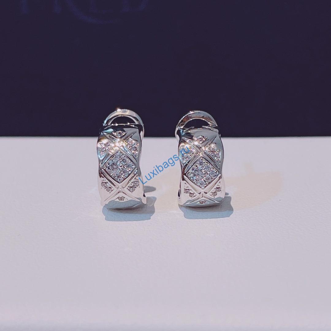 Chanel J12497 Coco Crush Earrings White gold Diamonds | chanel j12497 coco crush earrings white gold diamonds 1
