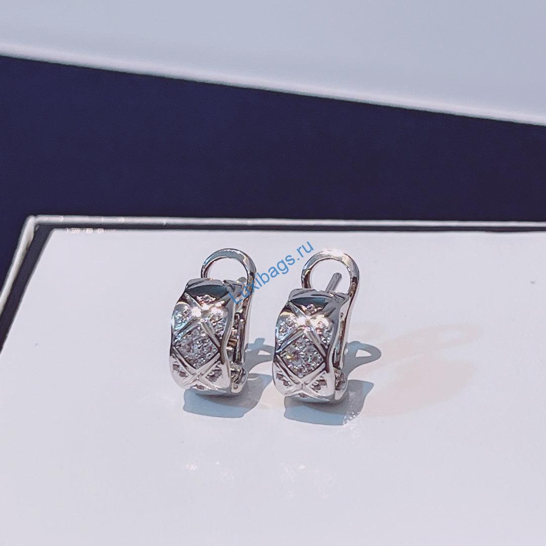 Chanel J12497 Coco Crush Earrings White gold Diamonds | chanel j12497 coco crush earrings white gold diamonds 3