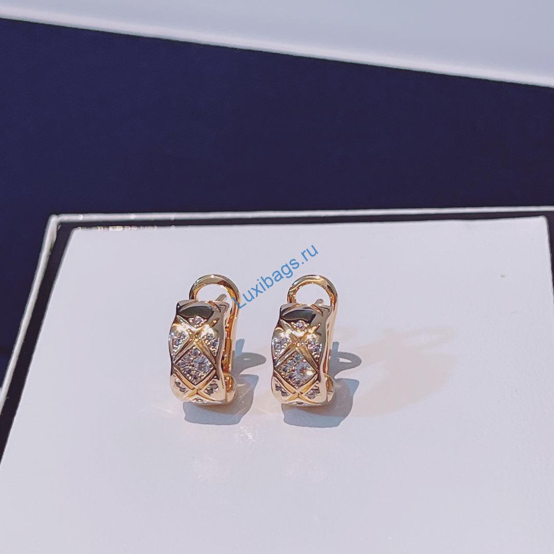 Chanel J12573 Coco Crush Earrings Rose gold Diamonds | chanel j12573 coco crush earrings rose gold diamonds 1