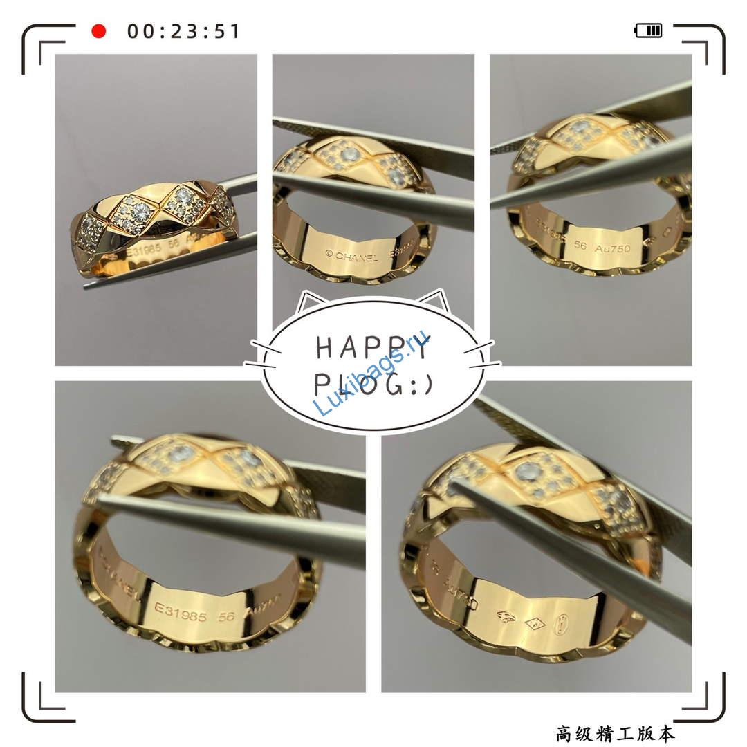 Chanel J12870 Coco Crush Ring Yellow gold diamonds | chanel j12870 coco crush ring yellow gold diamonds 4
