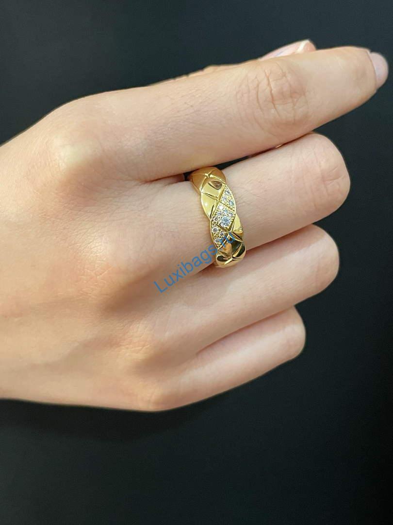 Chanel J13163 Coco Crush Ring Yellow gold diamonds | chanel j13163 coco crush ring yellow gold diamonds 5
